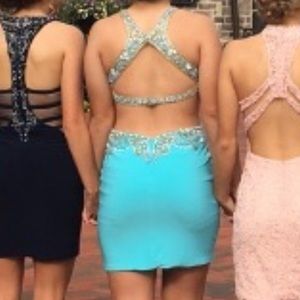 Hannah S Homecoming Dress with Cut out Sides